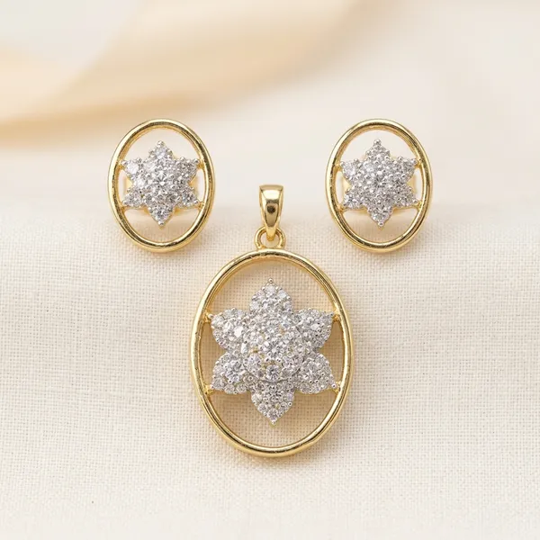 Golden_And_White_Mazak_Diamond_Pendent_Set_With_Earrings_For_Women_Without_Chain