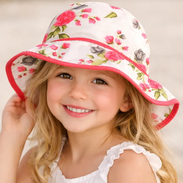 Akinoskids_Summer_Roses_Pattern_Bowler_Kids__Hat_Pink_and_White_(Pack_Of_3)