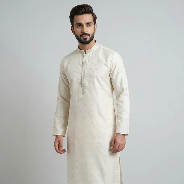 Off_White_Cotton_Blend_Embroidered_Kurta_For_Men