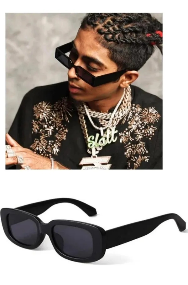 Rectangular_Black_Frame_Sunglasses_-_Retro_Chunky_Design