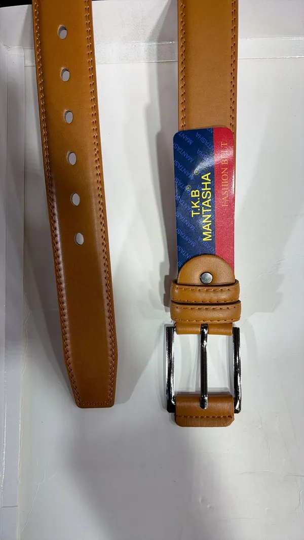 Tkb_Mantasha_Tan_Leather_Belt_With_Dual-Tone_Design