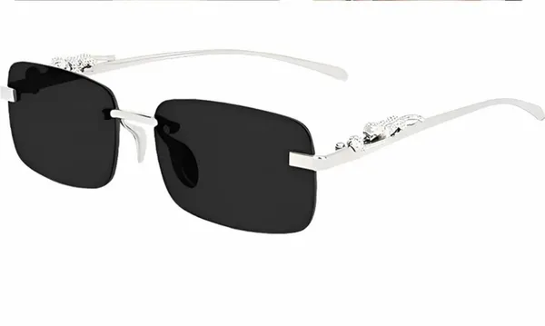 Rimless_Rectangular_Sunglasses_With_Clear_Temples_And_Dark_Lenses
