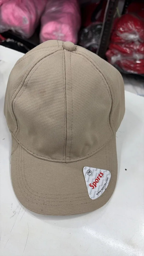 Sports_Baseball_Cap_-_Khaki_Beige_Casual_Adjustable_Hat