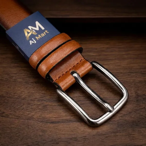 Snazzy's_Classic_Brown_Leather_Belt_With_Metal_Buckle