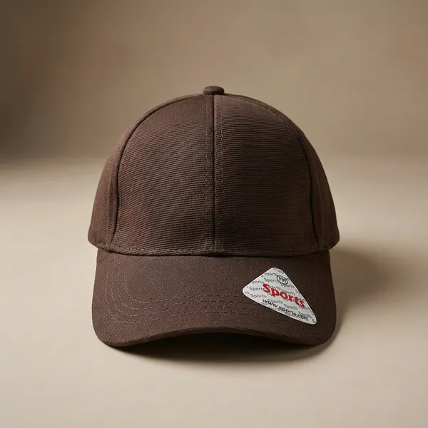 Brown_Sports_Cap_With_Triangle_Badge