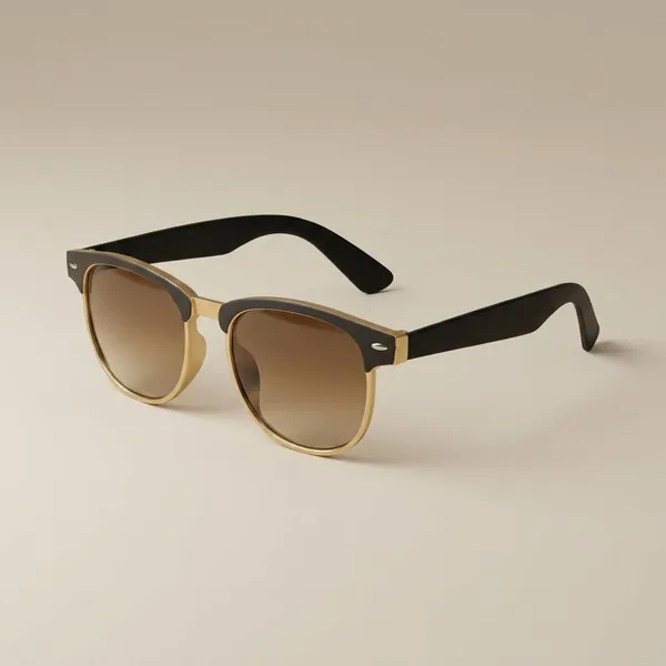 Retro_Clubmaster_Style_Sunglasses_With_Gold_Mirror_Lenses