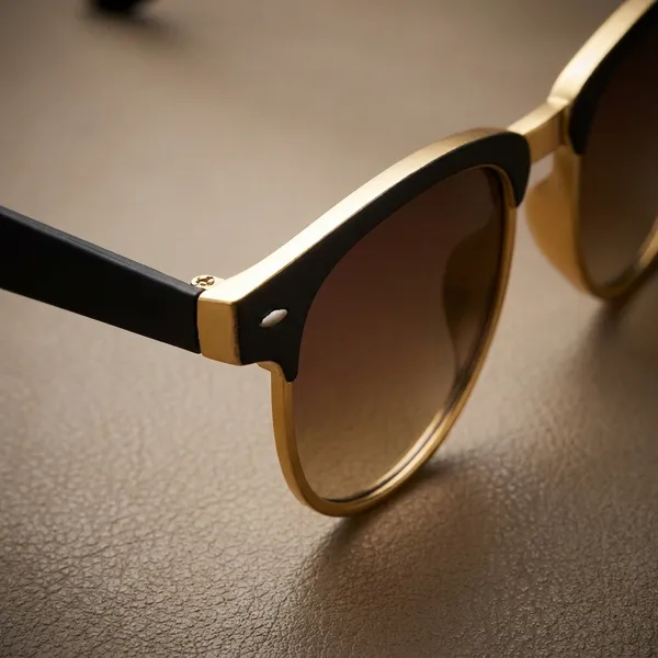Retro_Clubmaster_Style_Sunglasses_With_Gold_Mirror_Lenses