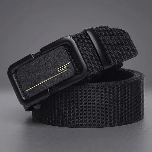 Black_Tactical_Canvas_Belt_With_Metal_Buckle