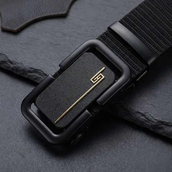 Black_Tactical_Canvas_Belt_With_Metal_Buckle