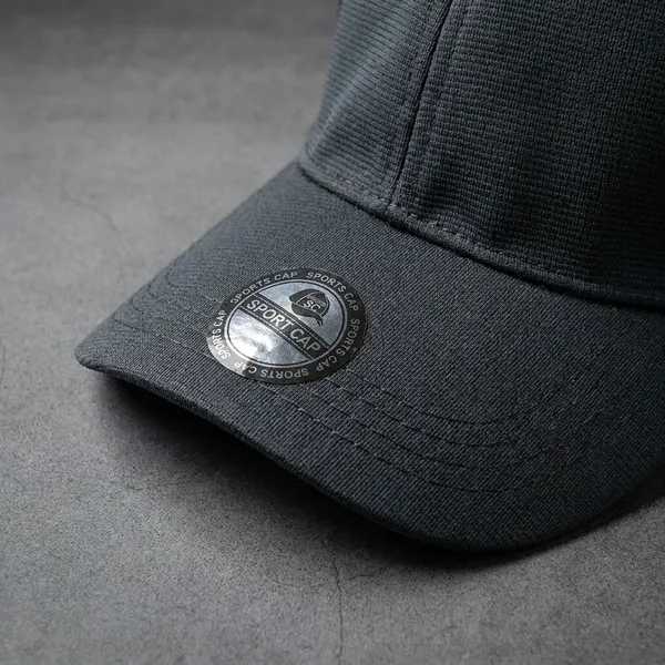 Sport_Cap_-_Dark_Grey_Textured_Baseball_Cap_With_Adjustable_Strap