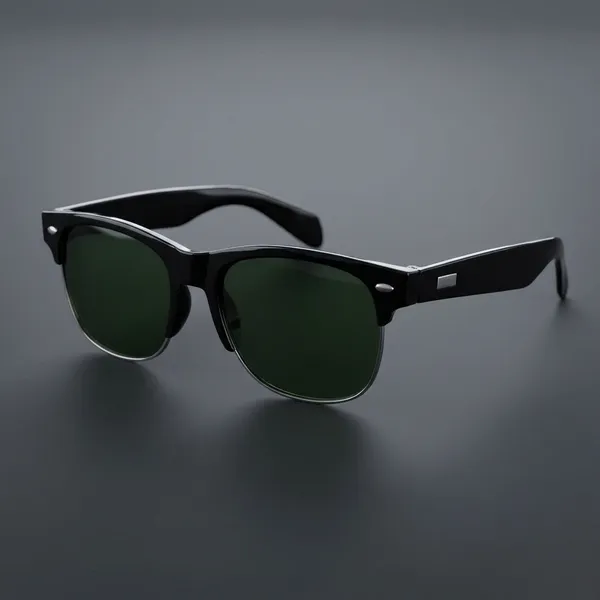 Classic_Black_Clubmaster_Sunglasses_With_Green_Lenses
