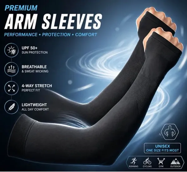 cotton_arm_sleeve_for_man_&_women_(free_black_)_PAK_OF_10