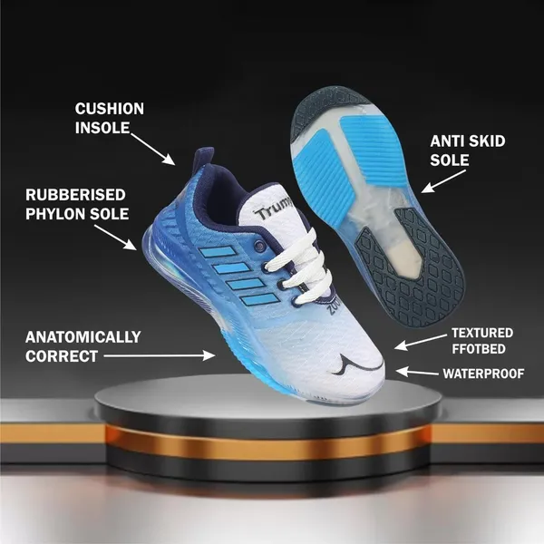 Trump_Boys_&_Girls_Lace_Running_Shoes_Blue