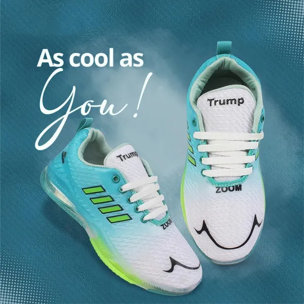 Trump_Boys_&_Girls_Lace_Running_Shoes_Green