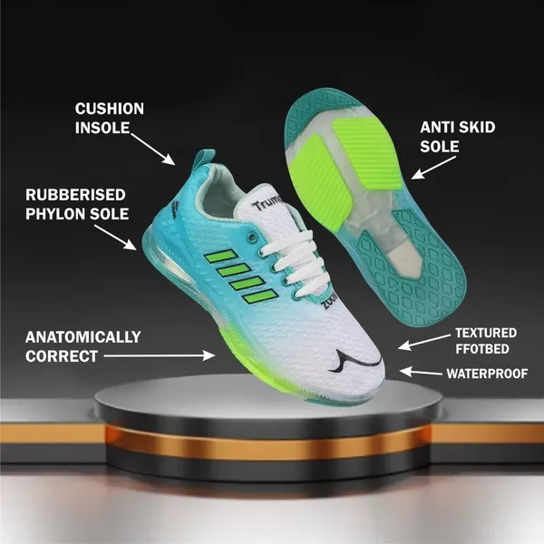 Trump_Boys_&_Girls_Lace_Running_Shoes_Green