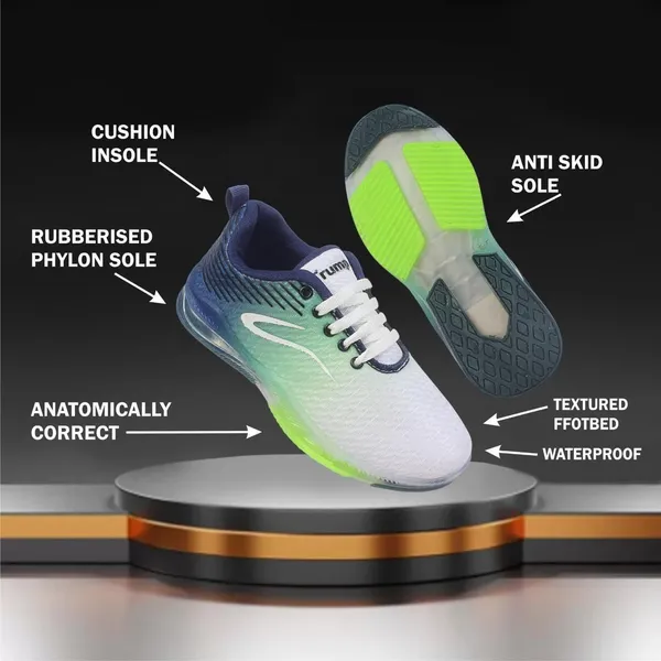 Trump_Boys_&_Girls_Lace_Running_Shoes_Light_Green