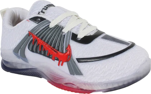 Trump_Boys_&_Girls_Lace_Running_Shoes_Red