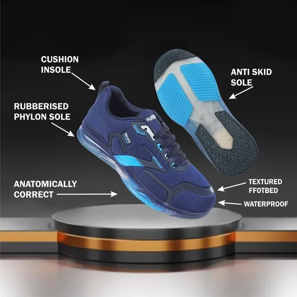 Trump_Boys_&_Girls_Lace_Running_Shoes_Blue