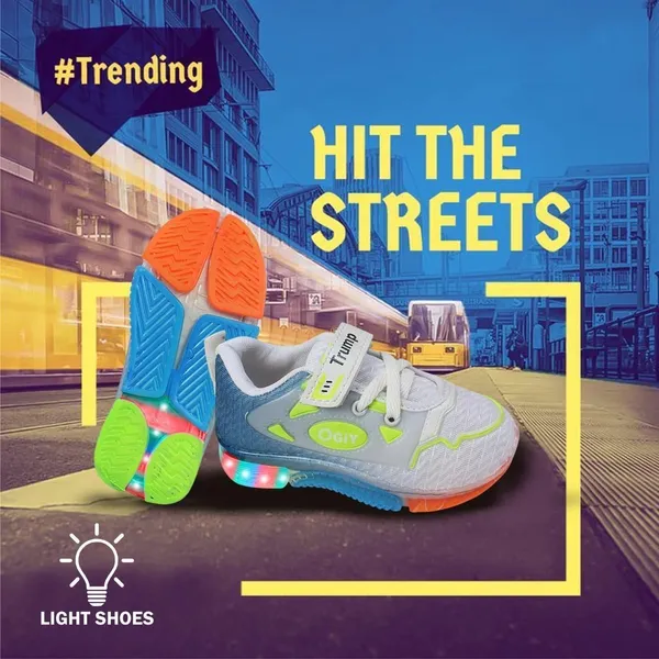 Trump_Boys_&_Girls_Lace_Running_Shoes_Blue