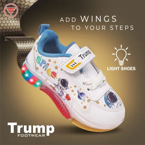 Trump_Boys_&_Girls_Lace_Running_Shoes_White