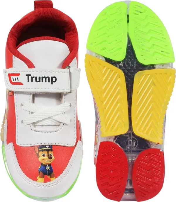 Trump_Boys_&_Girls_Lace_Running_Shoes_Red