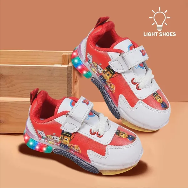 Trump_Boys_&_Girls_Lace_Running_Shoes_Red