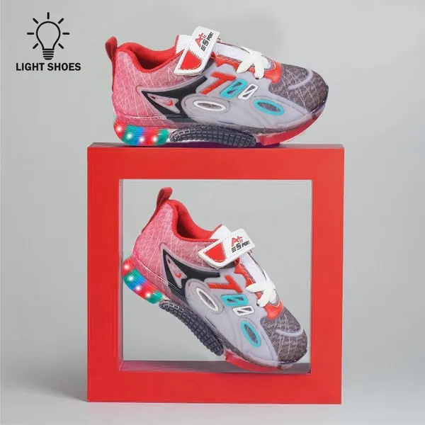 Trump_Boys_&_Girls_Lace_Running_Shoes_Red