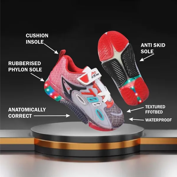 Trump_Boys_&_Girls_Lace_Running_Shoes_Red