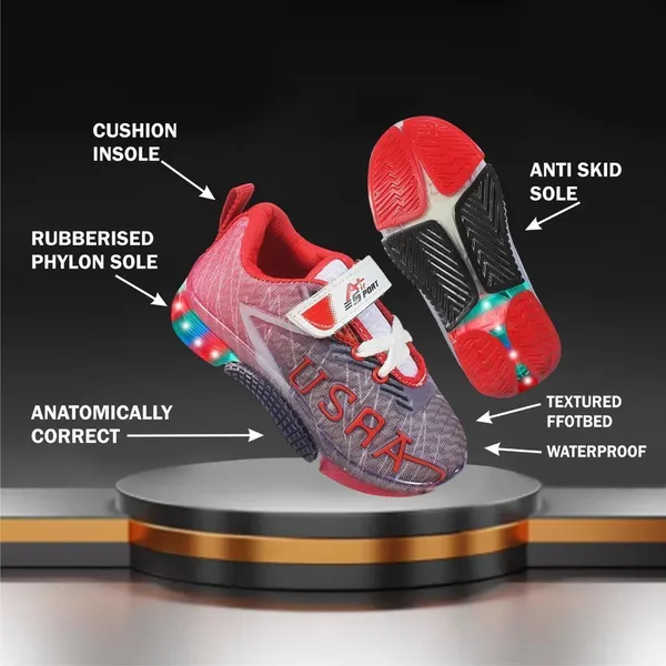 Trump_Boys_&_Girls_Lace_Running_Shoes_Multicolor
