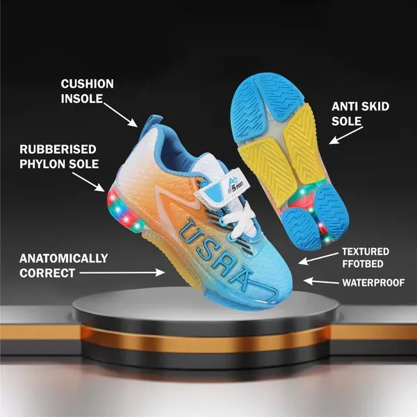 Trump_Boys_&_Girls_Lace_Running_Shoes_Light_Blue