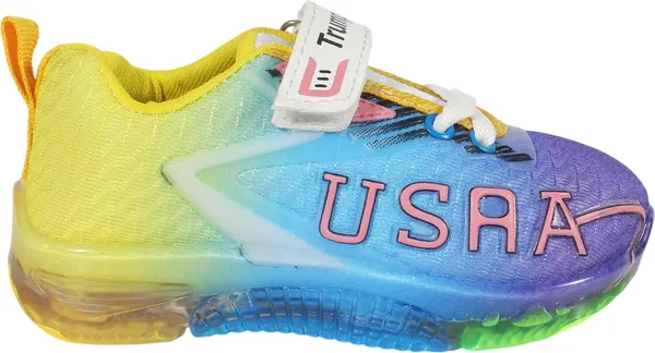 Trump_Boys_&_Girls_Lace_Running_Shoes_Yellow