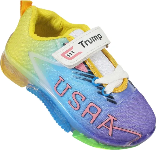 Trump_Boys_&_Girls_Lace_Running_Shoes_Yellow