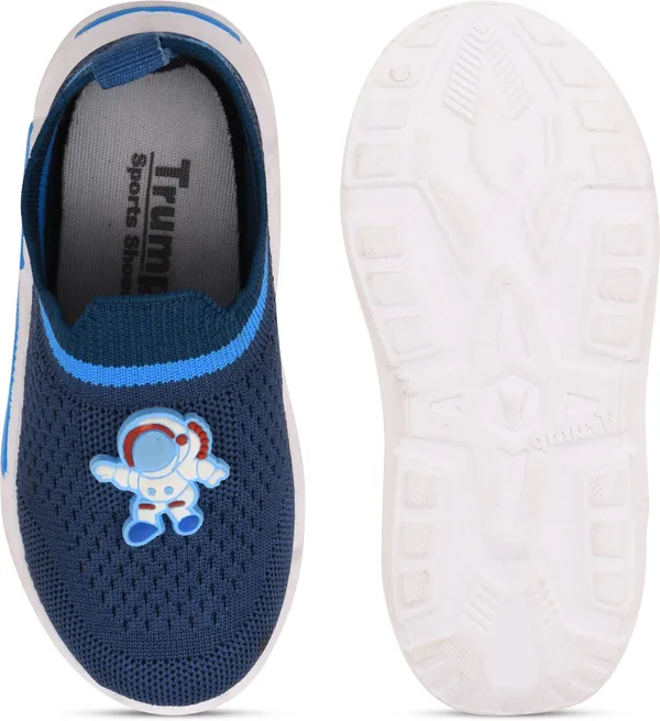 Trump_Boys_&_Girls_Slip_On_Running_Shoes_Blue