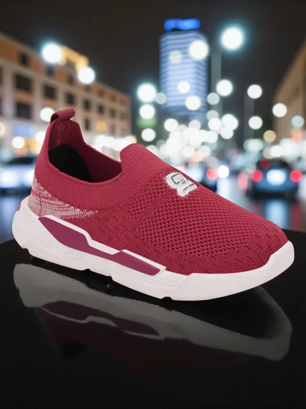Trump_Boys_&_Girls_Slip_On_Running_Shoes_Pink