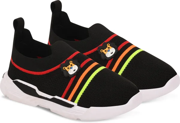Trump_Boys_&_Girls_Slip_On_Running_Shoes_Black