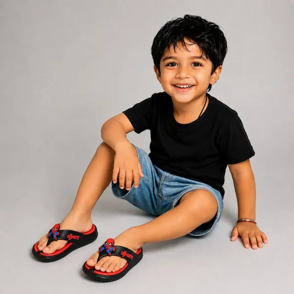 Trump_Boys_&_Girls_Slip_On_Slipper_Flip_Flop_Black