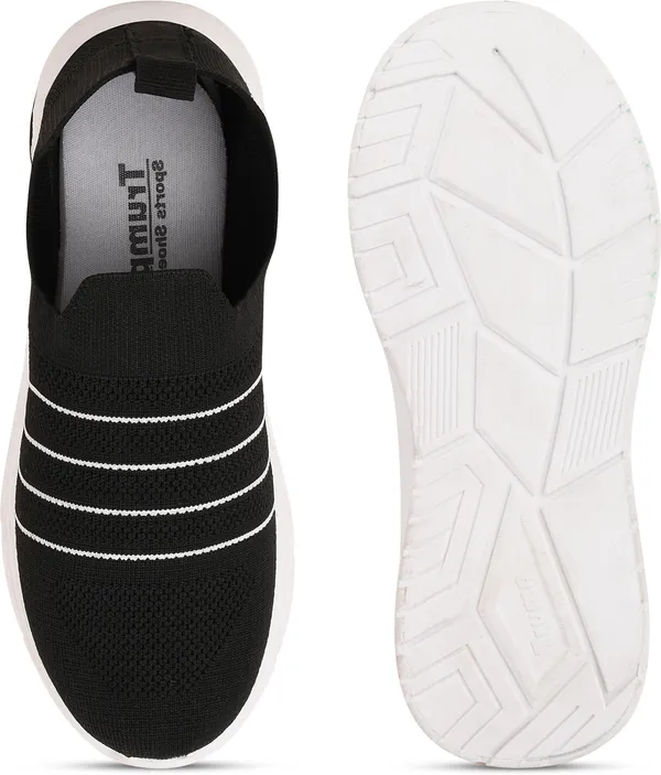 Trump_Boys_&_Girls_Slip_On_Running_Shoes_Black