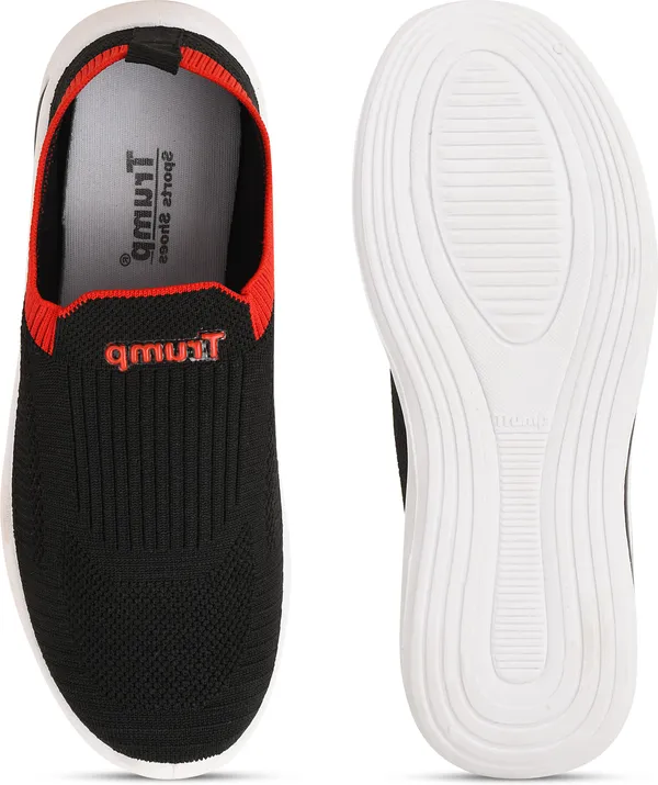 Trump_Women's_Comfortable_Pu_Slipon_Casual_Canvas_Shoes_For_Women_Black