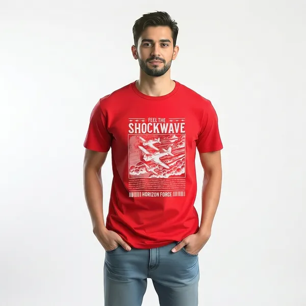 Dragon_Ball_Z_Character_Collage_Navy_Blue_T-Shirt_And_Feel_The_Shockwave_Red_Graphic_T-Shirt_For_Men_(Pack_Of_2)