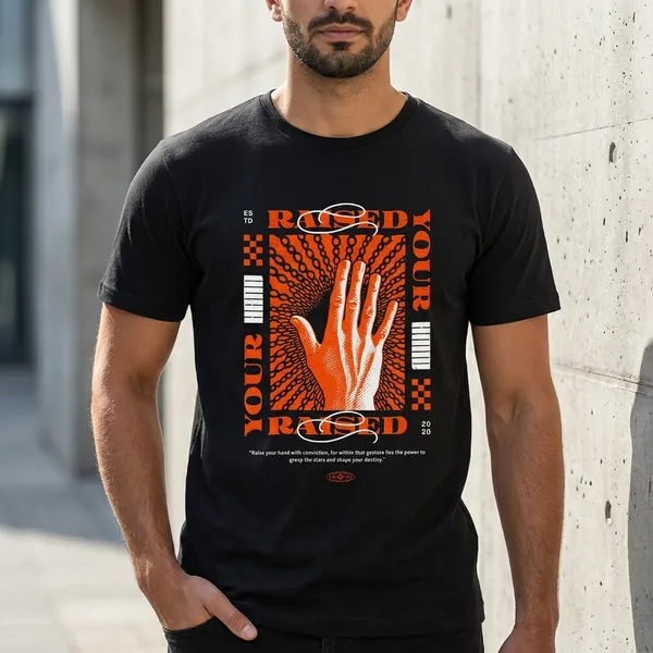 Black_Graphic_T-Shirt_With_Bold_Orange_Print