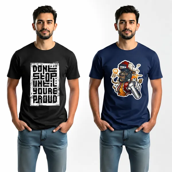 Graffiti_Monkey_Graphic_Printed_Navy_Blue_T-Shirt_For_Men_And_Motivational_Graphic_Print_Black_T-Shirt_For_Men_(Pack_Of_2)