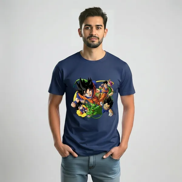 Dragon_Ball_Z_Character_Collage_Navy_Blue_T-Shirt_And_Feel_The_Shockwave_Red_Graphic_T-Shirt_For_Men_(Pack_Of_2)