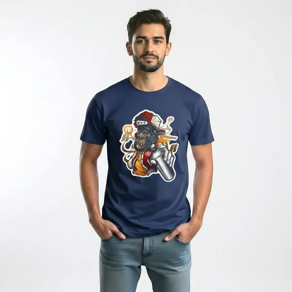 Graffiti_Monkey_Graphic_Printed_Navy_Blue_T-Shirt_For_Men_And_Motivational_Graphic_Print_Black_T-Shirt_For_Men_(Pack_Of_2)