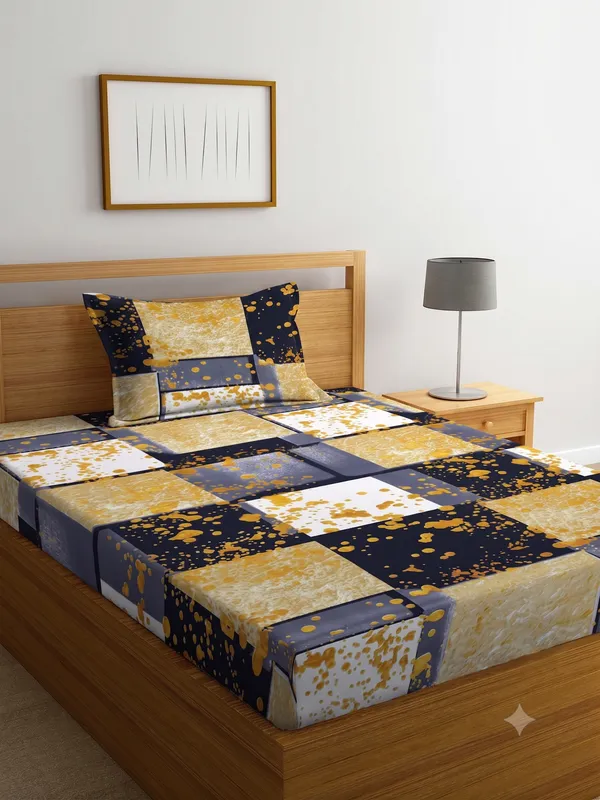 New_Blatts_Single_Bedsheet_60x90_Inch_with_1_Pillow_Cover_Cotton_Blend_Soft_Breathable_Printed_Flat_Bed_Sheet_for_Single_Bed_All_Season_Wrinkle_Resistant_Washable_Bedroom_Bedding_Home_Furnishing