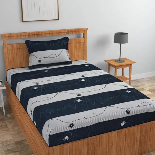 New_Blatts_Single_Bedsheet_60x90_Inch_with_1_Pillow_Cover_Cotton_Blend_Soft_Breathable_Printed_Flat_Bed_Sheet_for_Single_Bed_All_Season_Wrinkle_Resistant_Washable_Bedroom_Bedding_Home_Furnishing