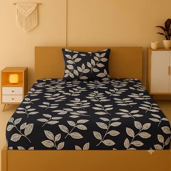 New_Blatts_Single_Bedsheet_60x90_Inch_with_1_Pillow_Cover_Cotton_Blend_Soft_Breathable_Printed_Flat_Bed_Sheet_for_Single_Bed_All_Season_Wrinkle_Resistant_Washable_Bedroom_Bedding_Home_Furnishing
