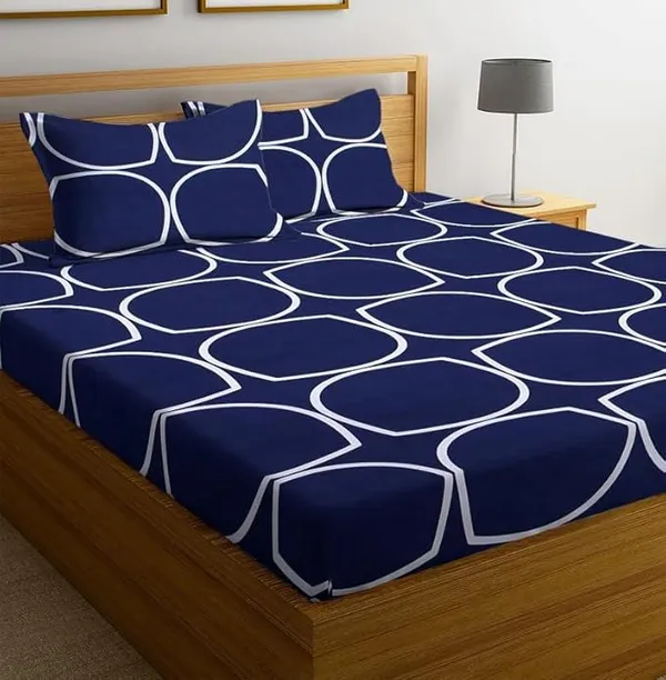 New_Blatts_Double_Bed_Fitted_Bedsheet_72x78x10_Inch_with_2_Pillow_Covers_Full_Elastic_Cotton_Blend_Soft_Breathable_Deep_Pocket_Mattress_Fitted_Bed_Sheet_Washable_Wrinkle_Resistant_All_Season_Bedding