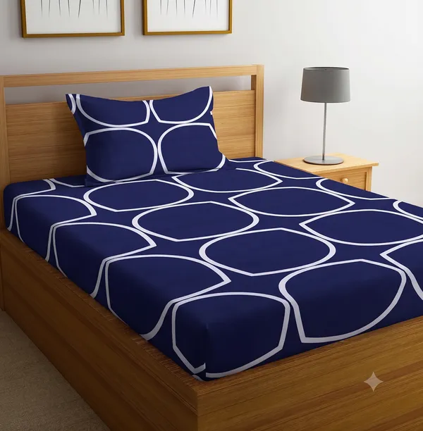 New_Blatts_Single_Bedsheet_60x90_Inch_with_1_Pillow_Cover_Cotton_Blend_Soft_Breathable_Printed_Flat_Bed_Sheet_for_Single_Bed_All_Season_Wrinkle_Resistant_Washable_Bedroom_Bedding_Home_Furnishing