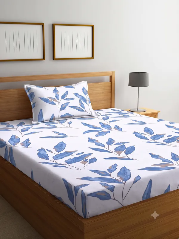 New_Blatts_Single_Bedsheet_60x90_Inch_with_1_Pillow_Cover_Cotton_Blend_Soft_Breathable_Printed_Flat_Bed_Sheet_for_Single_Bed_All_Season_Wrinkle_Resistant_Washable_Bedroom_Bedding_Home_Furnishing