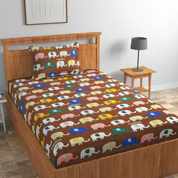 New_Blatts_Single_Bedsheet_60x90_Inch_with_1_Pillow_Cover_Cotton_Blend_Soft_Breathable_Printed_Flat_Bed_Sheet_for_Single_Bed_All_Season_Wrinkle_Resistant_Washable_Bedroom_Bedding_Home_Furnishing